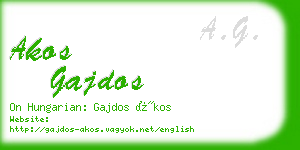 akos gajdos business card